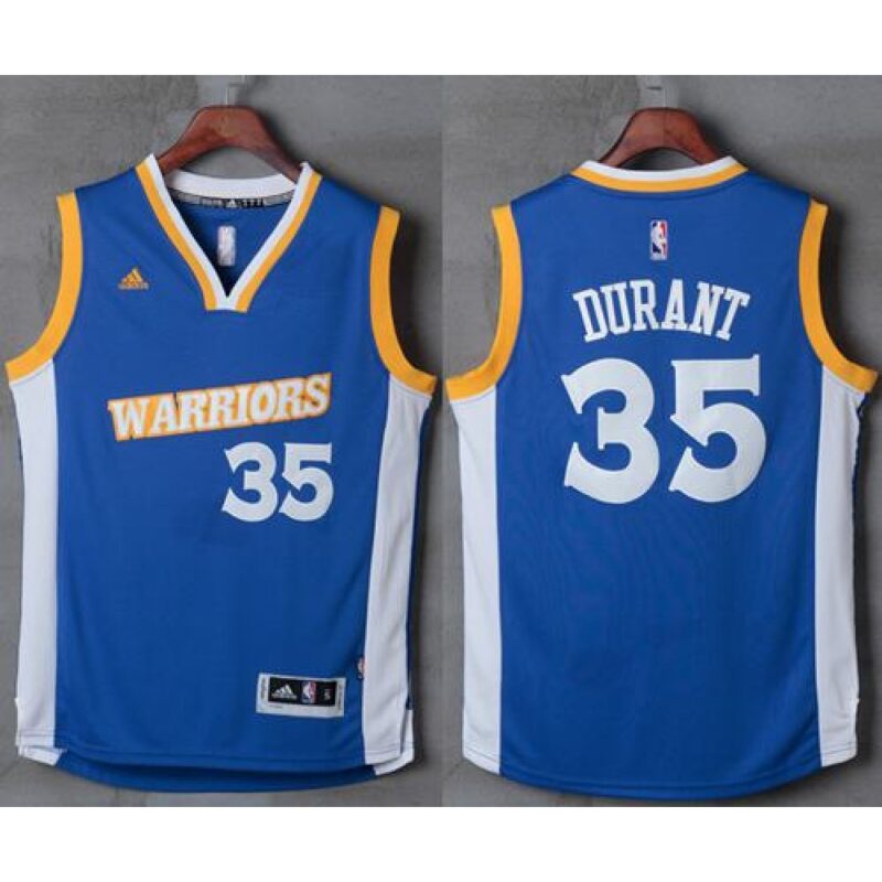 68642ee658f63_1 Warriors #35 Kevin Durant Royal Stretch Crossover Stitched NBA Jersey