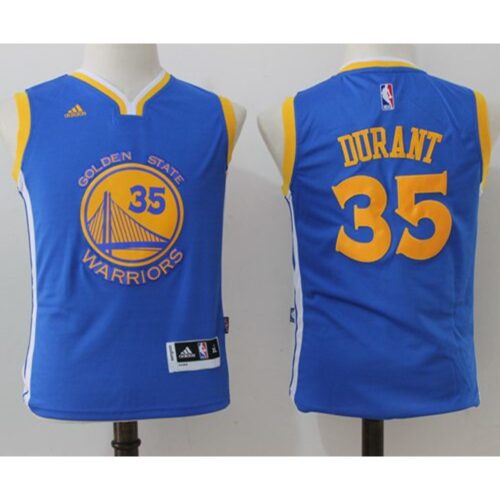 68642ef3433d4_1 Warriors #35 Kevin Durant Blue Stitched Youth NBA Jersey