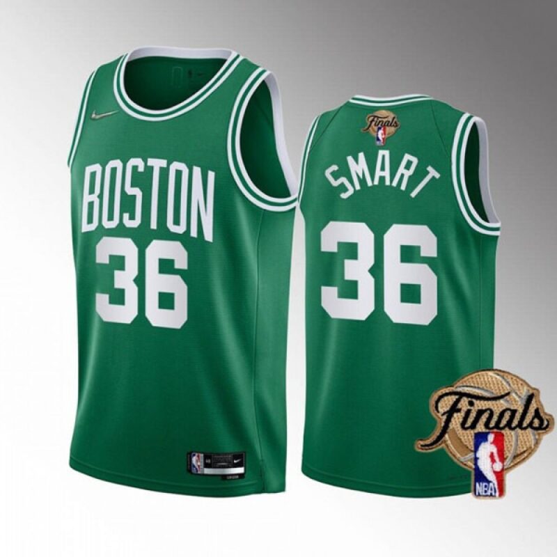 68642efb6d5a0_1 Men's Boston Celtics #36 Marcus Smart 2021/22 Green Golden Edition 75th Anniversary Diamond Logo Stitched Basketball Jersey