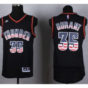 68642f79d147c_1 Thunder #35 Kevin Durant Black USA Flag Fashion Stitched NBA Jersey