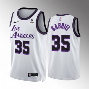 68642fbfb39dc_1 Men's Los Angeles Lakers #35 Wenyen Gabriel White City Edition Stitched Basketball Jersey