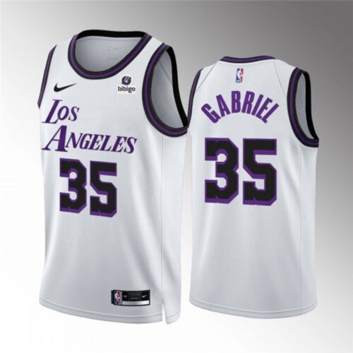 68642fbfb39dc_1 Men's Los Angeles Lakers #35 Wenyen Gabriel White City Edition Stitched Basketball Jersey
