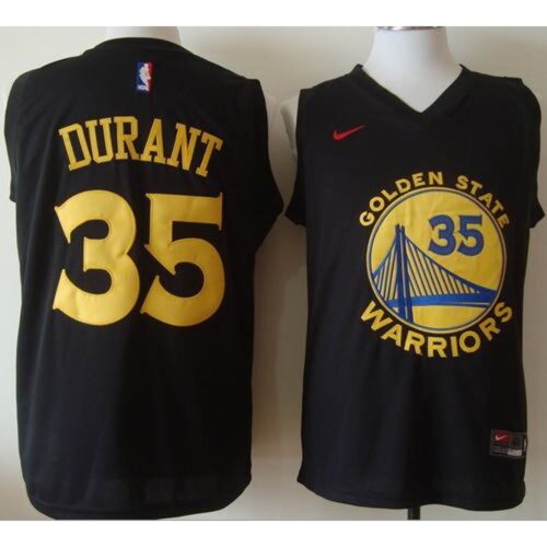 68642fc3324af_1 Warriors #35 Kevin Durant Black Fashion Stitched NBA Jersey