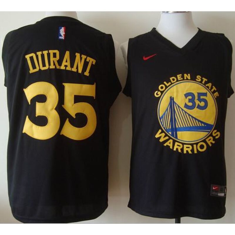 68642fc3324af_1 Warriors #35 Kevin Durant Black Fashion Stitched NBA Jersey