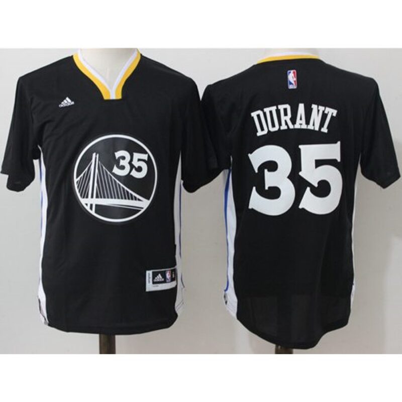 68642fe50d0ce_1 Warriors #35 Kevin Durant Black Slate Stitched NBA Jersey