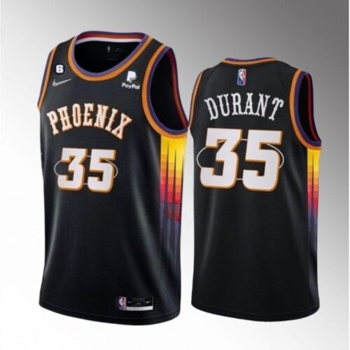 6864300b17415_1 Men's Phoenix Suns #35 Kevin Durant Black 2022/23 With No.6 Patch Statement Edition Stitched Basketball Jersey