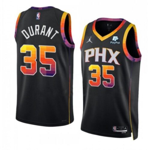 6864300e9e65e_1 Men's Phoenix Suns #35 Kevin Durant Black 2022/23 Statement Edition With No.6 Patch Stitched Basketball Jersey