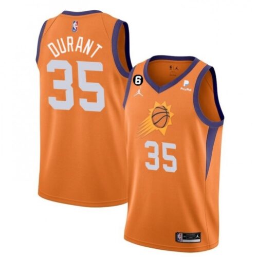 686430157b7f1_1 Men's Phoenix Suns #35 Kevin Durant Orange With NO.6 Patch Statement Edition Stitched Basketball Jersey