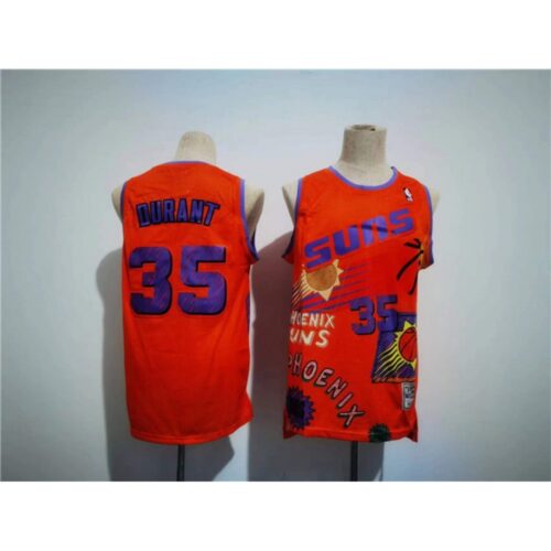 68643018d395c_1 Men's Phoenix Suns #35 Kevin Durant Orange Throwback Swingman Stitched Jersey