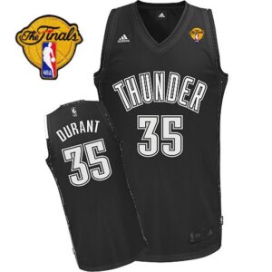 68643049658f2_1 Thunder #35 Kevin Durant Black/White Finals Patch Stitched NBA Jersey