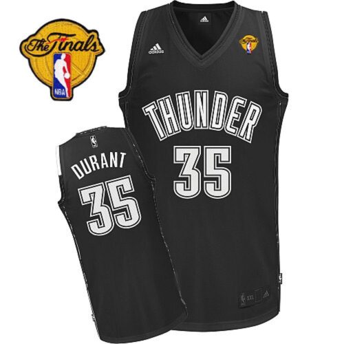 68643049658f2_1 Thunder #35 Kevin Durant Black/White Finals Patch Stitched NBA Jersey
