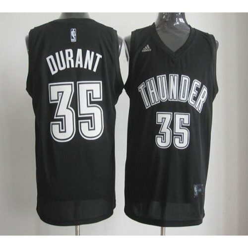 6864304caa20b_1 Thunder #35 Kevin Durant Black/White Stitched NBA Jersey