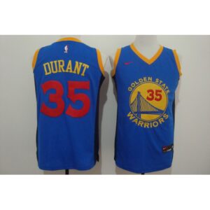 6864308978325_1 Men's Golden State Warriors #35 Kevin Durant Blue New Fashion Stitched NBA Jersey