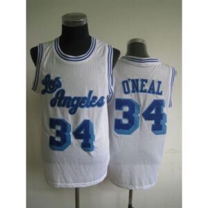 6864311847d5e_1 Lakers #34 Shaquille O'Neal White Throwback Stitched NBA Jersey