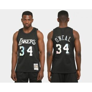 6864312283e87_1 Men's Los Angeles Lakers #34 Shaquille O'Neal Black Stitched NBA Jersey