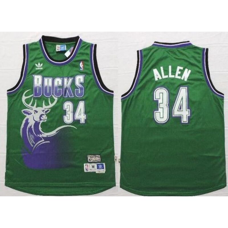 68643159317aa_1 Bucks #34 Ray Allen Green Throwback New Stitched NBA Jersey