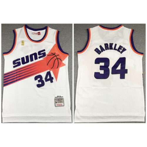 686431aac7c54_1 Men's Phoenix Suns #34 Charles Barkley White 1992-93 Throwback Stitched Jersey