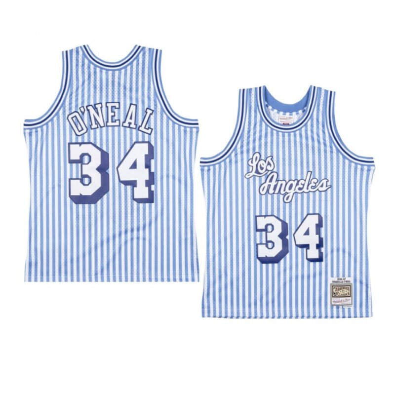 686431f5999db_1 Men's Los Angeles Lakers #34 Shaquille O'Neal White 1996-97 Hardwood Classics Throwback Stitched Jersey