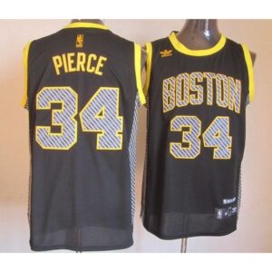 68643206f3fc8_1 Celtics #34 Paul Pierce Black Electricity Fashion Embroidered NBA Jersey