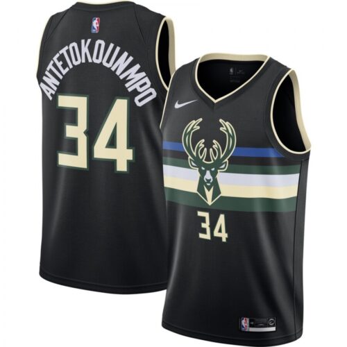 6864322c159b3_1 Men's Milwaukee Bucks #34 Giannis Antetokounmpo Black 2019 City Edition Swingman Stitched NBA Jersey