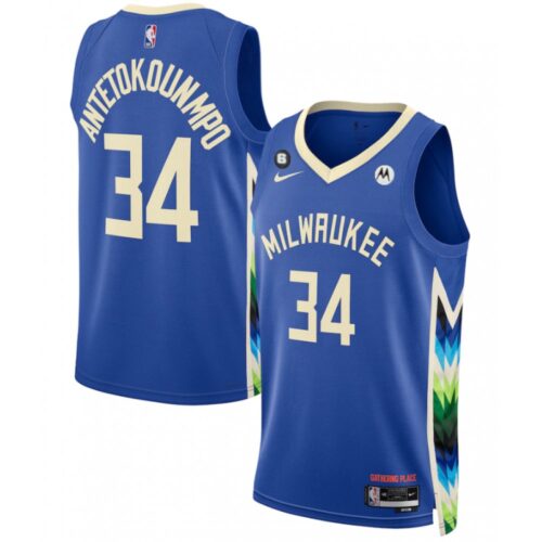 68643232c72be_1 Men's Milwaukee Bucks #34 Giannis Antetokounmpo Blue 2022/23 City Edition With NO.6 Patch Stitched Basketball Jersey