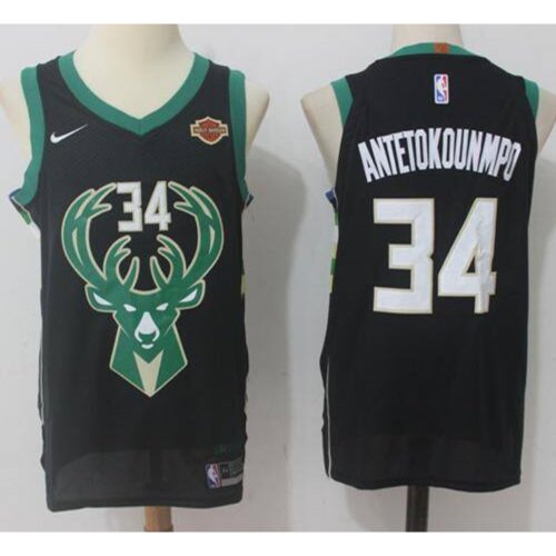 68643258346e8_1 Men's Milwaukee Bucks #34 Giannis Antetokounmpo Black Swingman Stitched NBA Jersey