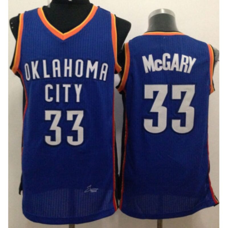 686432c9e267a_1 Revolution 30 Thunder #33 Mitch McGary Blue Stitched NBA Jersey
