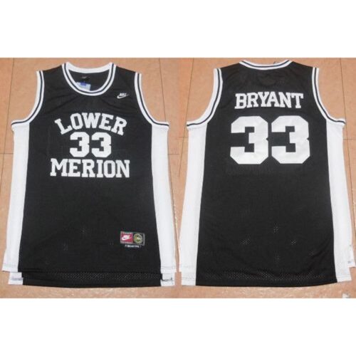 686432d088dc6_1 Lakers #33 Kobe Bryant Black Lower Merion High School Stitched NBA Jersey