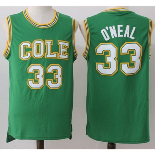 686432d3d115c_1 Lakers #33 Shaquille O'Neal Green Robert G. Cole High School Stitched NBA Jersey