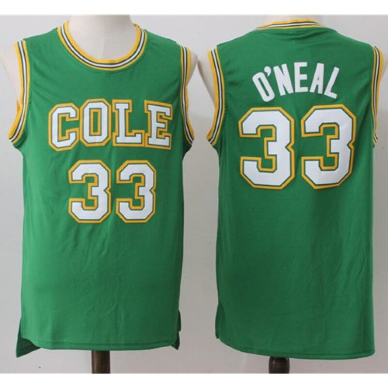 686432d3d115c_1 Lakers #33 Shaquille O'Neal Green Robert G. Cole High School Stitched NBA Jersey