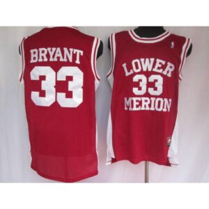 686432d715889_1 Lakers #33 Kobe Bryant Stitched Red Lower Merion High School NBA Jersey