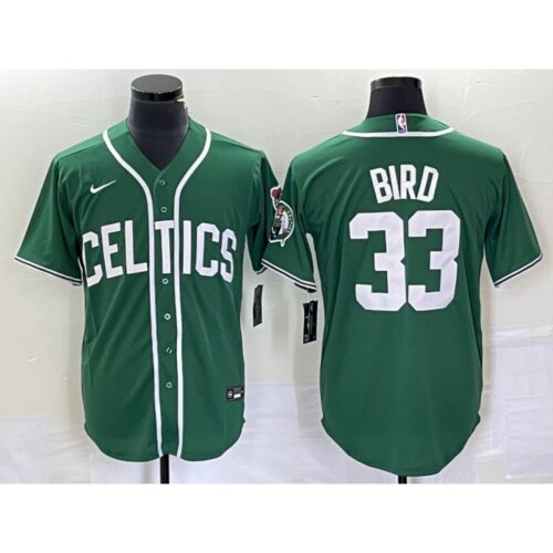 686432f1b756b_1 Men's Boston Celtics #33 Larry Bird Green Stitched Baseball Jersey