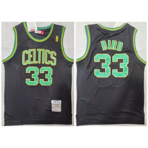 6864338b41402_1 Men's Boston Celtics #33 Larry Bird Black Throwback Stitched Jersey