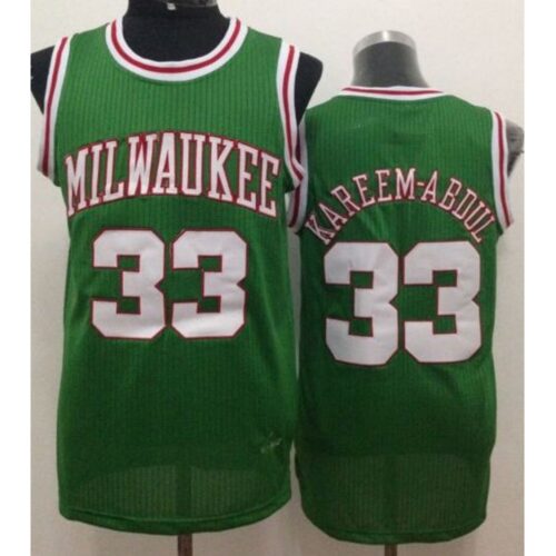 686433b3f3cd9_1 Bucks #33 Kareem Abdul-Jabbar Green Throwback Stitched NBA Jersey
