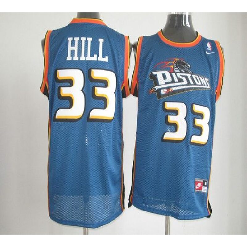 686433c21f203_1 Pistons #33 Hill Blue Throwback Stitched NBA Jersey