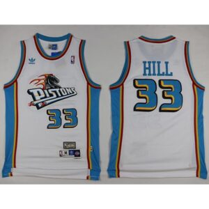686433dd44a91_1 Pistons #33 Grant Hill White Throwback Stitched NBA Jersey