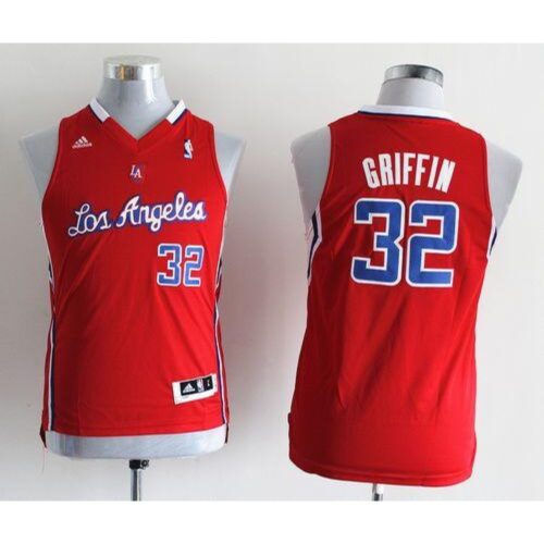 686434036cd30_1 Clippers #32 Blake Griffin Red Stitched Youth NBA Jersey