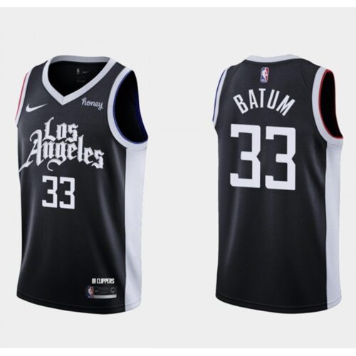 6864340f94a05_1 Men's Los Angeles Clippers #33 Nicolas Batum 2020-21 Black City Edition Stitched NBA Jersey