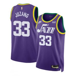 686434660f6c7_1 Men's Utah Jazz #33 Johnny Juzang Purple 2023 Classic Edition Stitched Basketball Jersey