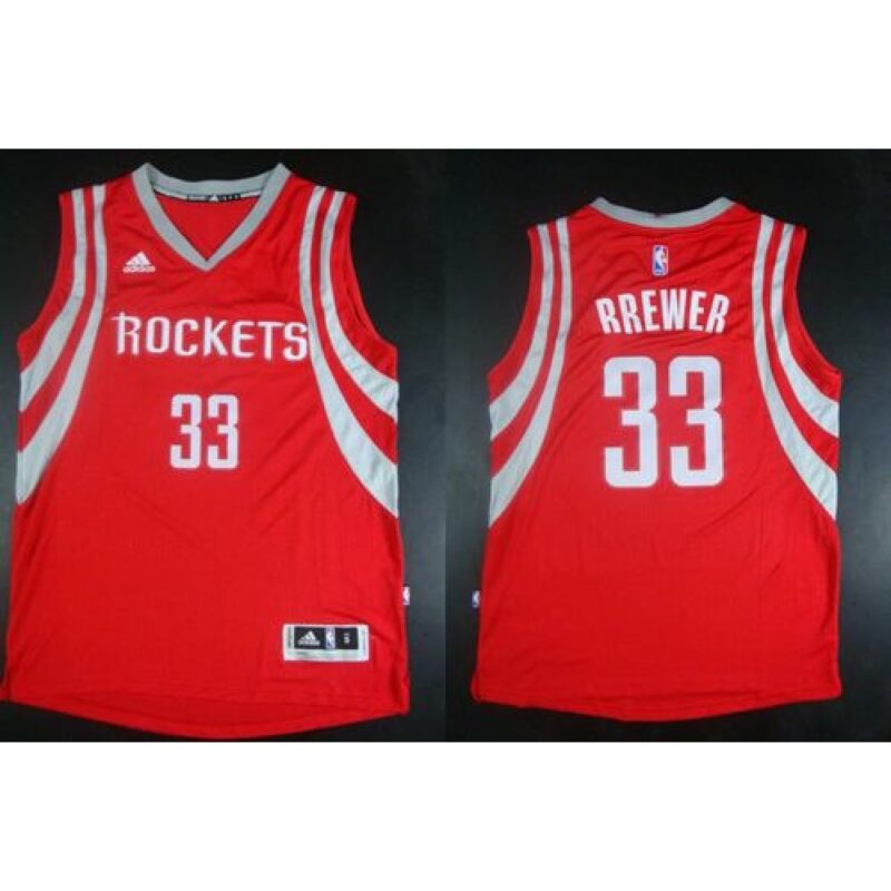6864347100d8b_1 Revolution 30 Rockets #33 Corey Brewer Red Road Stitched NBA Jersey