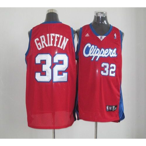 686434c6b1c74_1 Clippers #32 Blake Griffin Red Mesh Clippers On Front Stitched NBA Jersey