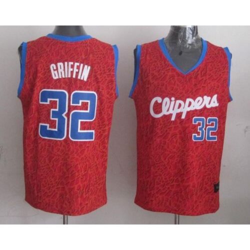 686434d0b1303_1 Clippers #32 Blake Griffin Red Crazy Light Stitched NBA Jersey