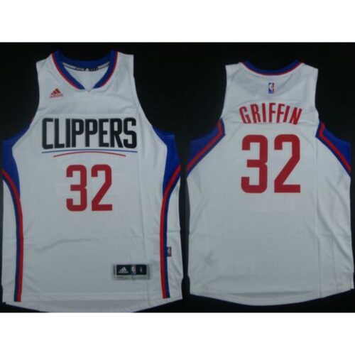 686434ec643b7_1 Clippers #32 Blake Griffin Stitched White NBA Jersey