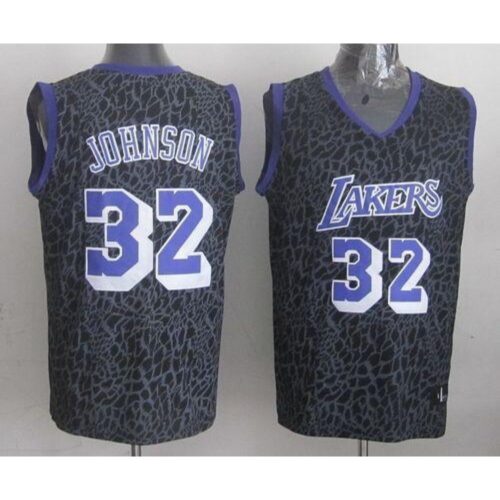 686434f36fb19_1 Lakers #32 Magic Johnson Purple Crazy Light Stitched NBA Jersey