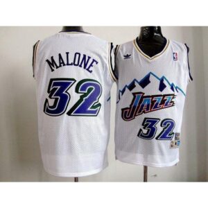 68643523e9581_1 Jazz #32 Karl Malone White Throwback Stitched NBA Jersey