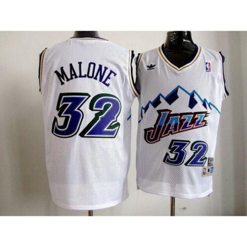 68643523e9581_1 Jazz #32 Karl Malone White Throwback Stitched NBA Jersey
