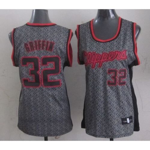 6864353b6c37b_1 Clippers #32 Blake Griffin Grey Women's Static Fashion Stitched NBA Jersey