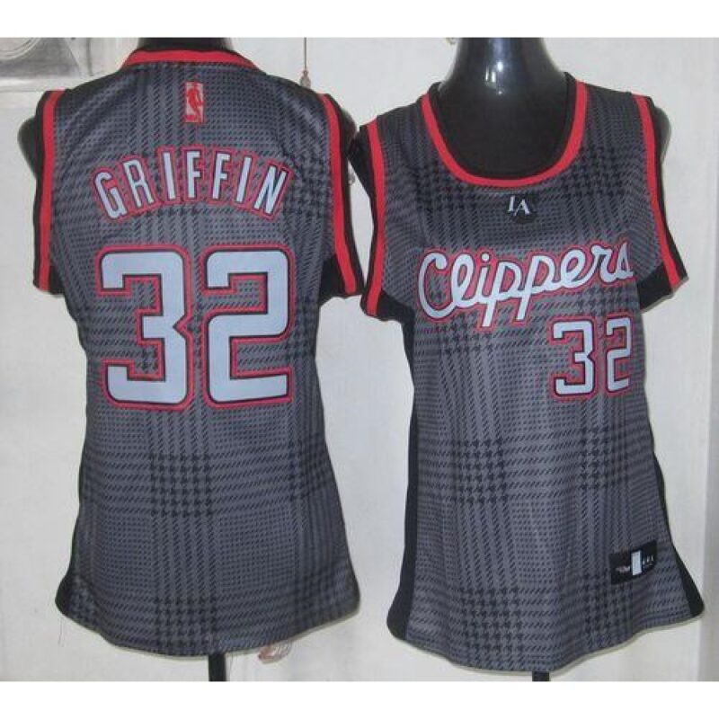 6864353e394e9_1 Clippers #32 Blake Griffin Black Women's Rhythm Fashion Stitched NBA Jersey