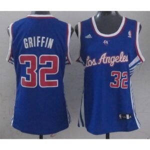 686435410f257_1 Clippers #32 Blake Griffin Blue Women Fashion Stitched NBA Jersey