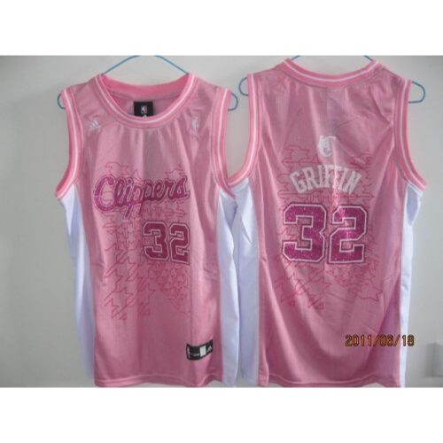 68643543b7d51_1 Clippers #32 Blake Griffin Pink Women Fashion Stitched NBA Jersey